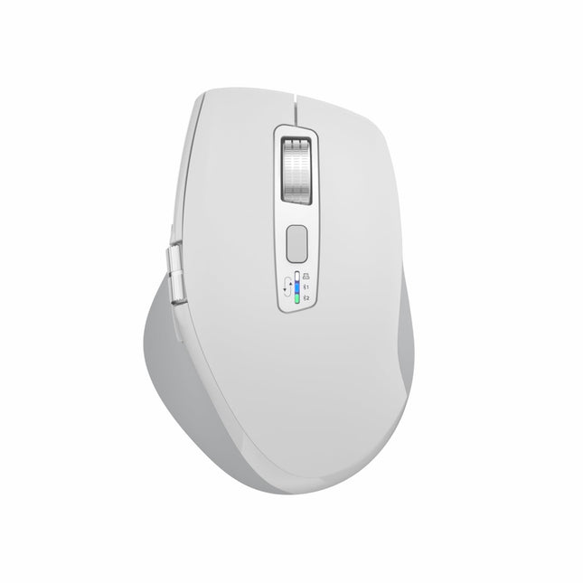 INFINMIND Wireless Bluetooth Mouse with Smart Flying Scroll, Thumb Scroll Ergonomic Mice, Silent Multi-Device Mouse for Computer, Laptop, iPad, Tablet, MacBook (White)