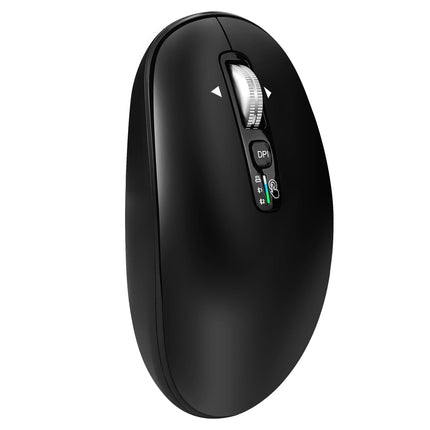 INFINMIND Wireless Bluetooth Mouse,Multi Device Ergo Full Size Mouses-Big Hand,Metal 4-Way Super Scrolling,± 3000 DPI,7 Buttons,Plug&Play,Quiet,USB Mice for Computer,Laptop,Tablet,Mac,iPad,Phone