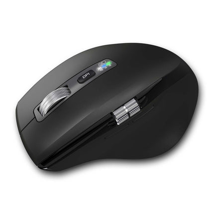 INFINMIND Wireless Bluetooth Side Scroll Mouse with Multi-Device, Ergonomic Computer Mice with Smart Flying Scroll, Quiet Click for Computer, Laptop, iPad, Tablet, MacBook (Black)