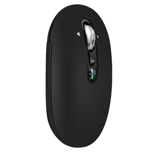 Wireless Bluetooth Mouse,USB+BT×2,Slim Pebble Multi Device Small Travel Mice,Metal 4 Way Super Scrolling,± 3000 DPI,8 Buttons,Quiet,Portable,Long Battery for Laptop,Computer,Tablet,Mac,iPad,PC,Phone