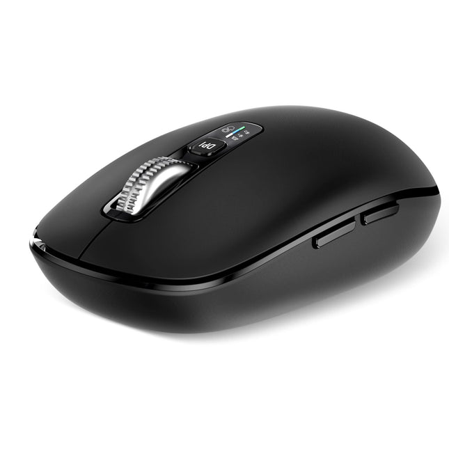 Wireless Bluetooth Mouse,USB+BT×2,Multi Device Ergo Full Size Mouses-big Hand,Metal 4-Way Super Scrolling,± 3000 DPI,10 Buttons,Plug&Play,Quiet,w/ 2 Batteries,Mice for Laptop,Computer,Tablet,Mac,iPad