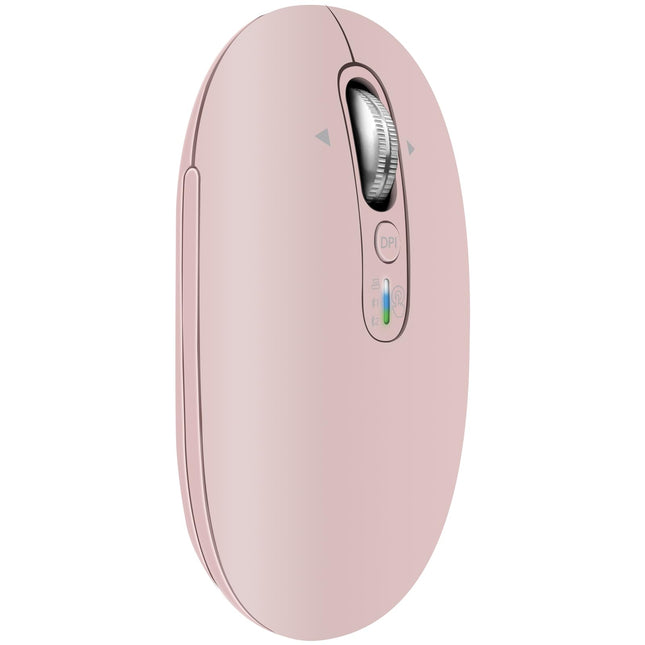 Wireless Bluetooth Mouse-Battery,Multi Device Slim Portable Quiet Travel Mice,Plug&Play,4-Way Super Scrolling,± 3000 DPI,8 Buttons,Lightweight,Cordless for Computer,Laptop,Tablet,Mac,iPad,PC (Pink)