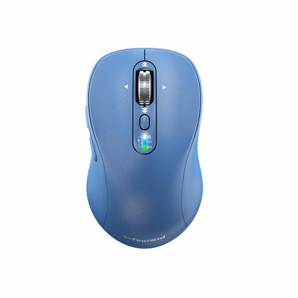 Wireless Bluetooth Mouse Rechargeable,Multi Device Ergo Computer Mouses,4-Way Super Scrolling,± 3200 DPI,10 Buttons,Plug&Play,Quiet,USB Cordless Mice for Laptop,Tablet,Mac,iPad,PC,Phone (Blue)