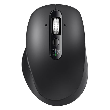 INFINMIND Wireless Bluetooth & USB Multi-Device Ergonomic Mouse Silent Click, 4-Way Scroll Wheel, Adjustable DPI, Office Cordless USB Mice, Mouse for Laptop/Coupmter/mac air/iPad (Black)