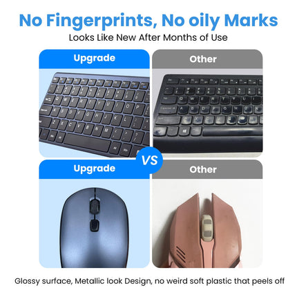 Wireless Keyboard and Mouse Combo,2.4G USB Ultra Slim Quiet Full Size Matte PC Computer Keyboard & Mice,3 DPI,19 Multimedia Key,Lag-Free Ergo,Long Battery Life for Desktop,Laptop,Smart TV,MAC,Windows