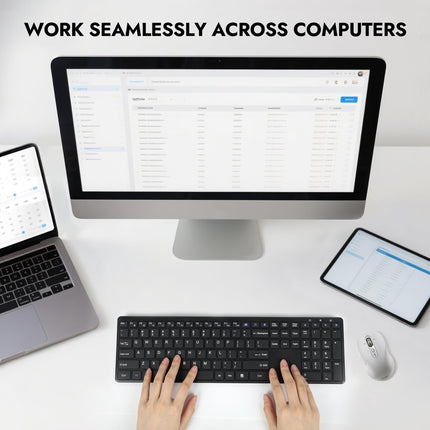 Wireless Bluetooth Mouse Rechargeable,Multi Device Ergo Computer Mouses,4-Way Super Scrolling,± 3200 DPI,10 Buttons,Plug&Play,Quiet,USB Cordless Mice for Laptop,Tablet,Mac,iPad,PC,Phone (White)